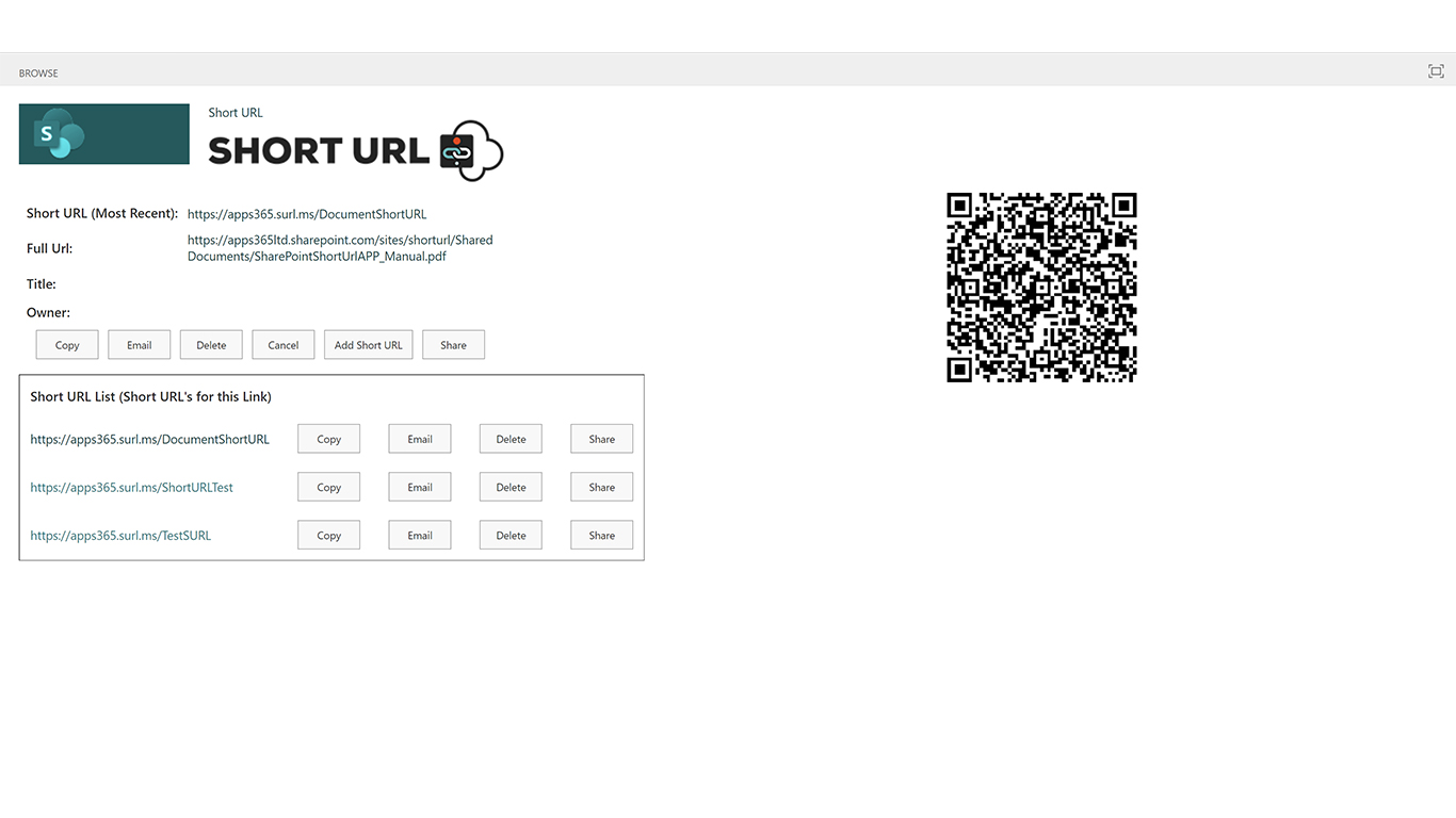 SharePoint ShortUrl